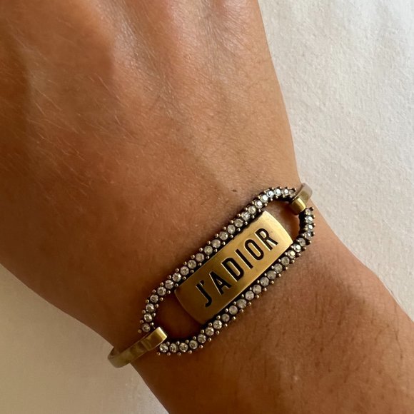 Christian Dior Metal Crystal J'Adior Bracelet Gold - Picture 2 of 3